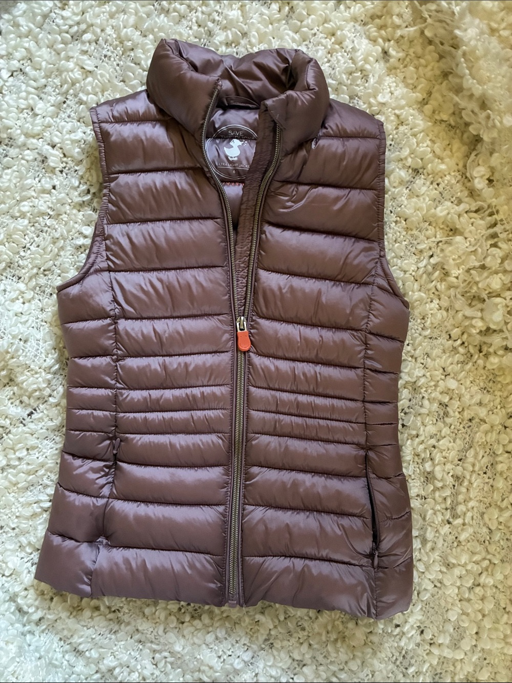SAVE THE DUCK Quilted Puffer Vest in Mauve